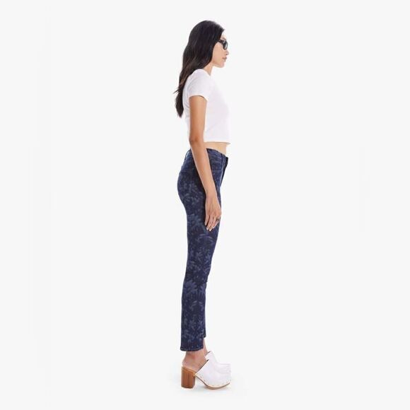 Mother The Dazzler Hover High Rise Straight Leg Jeans In Field Of Depth Size 25 - Picture 2 of 15